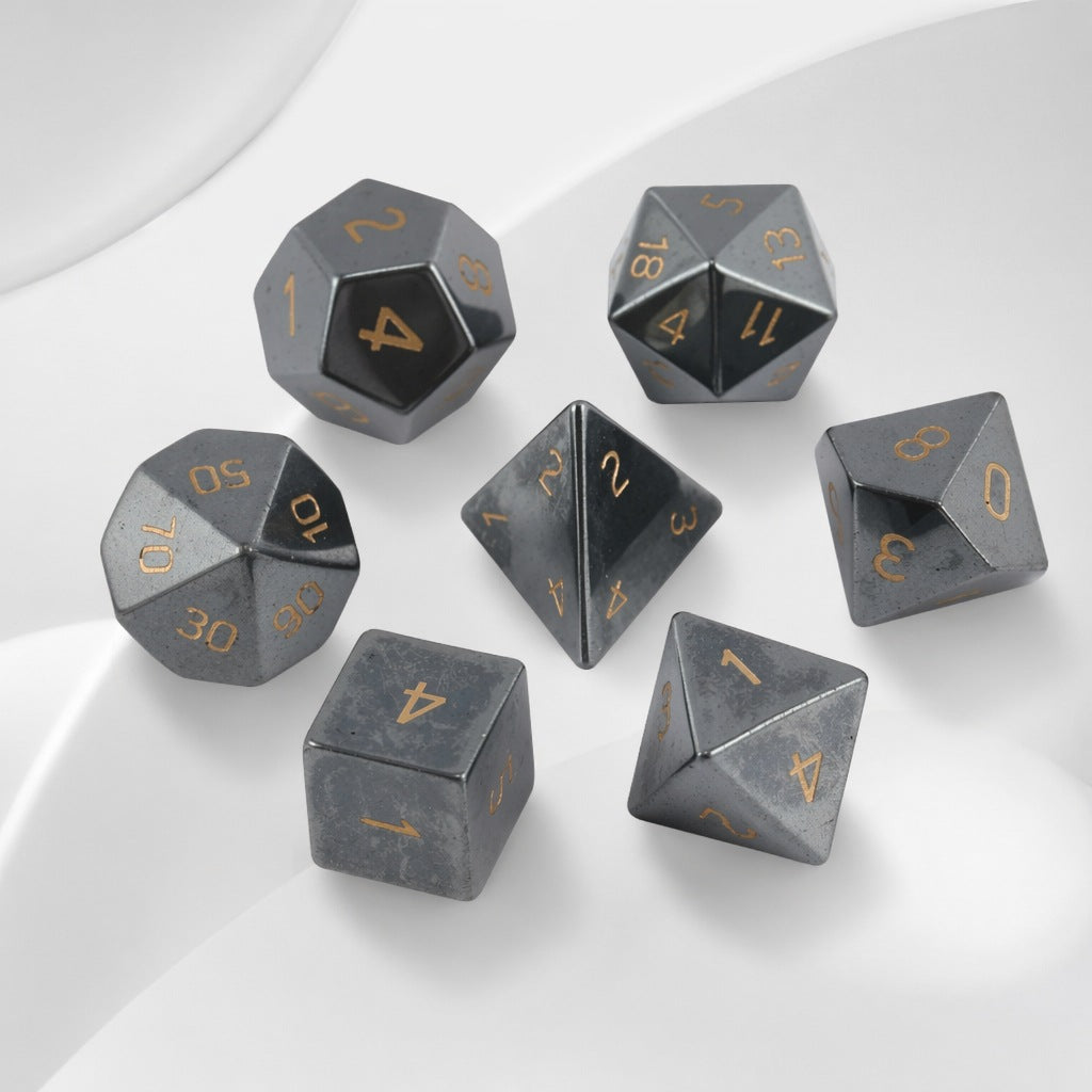 Black Gallstone Dice Set