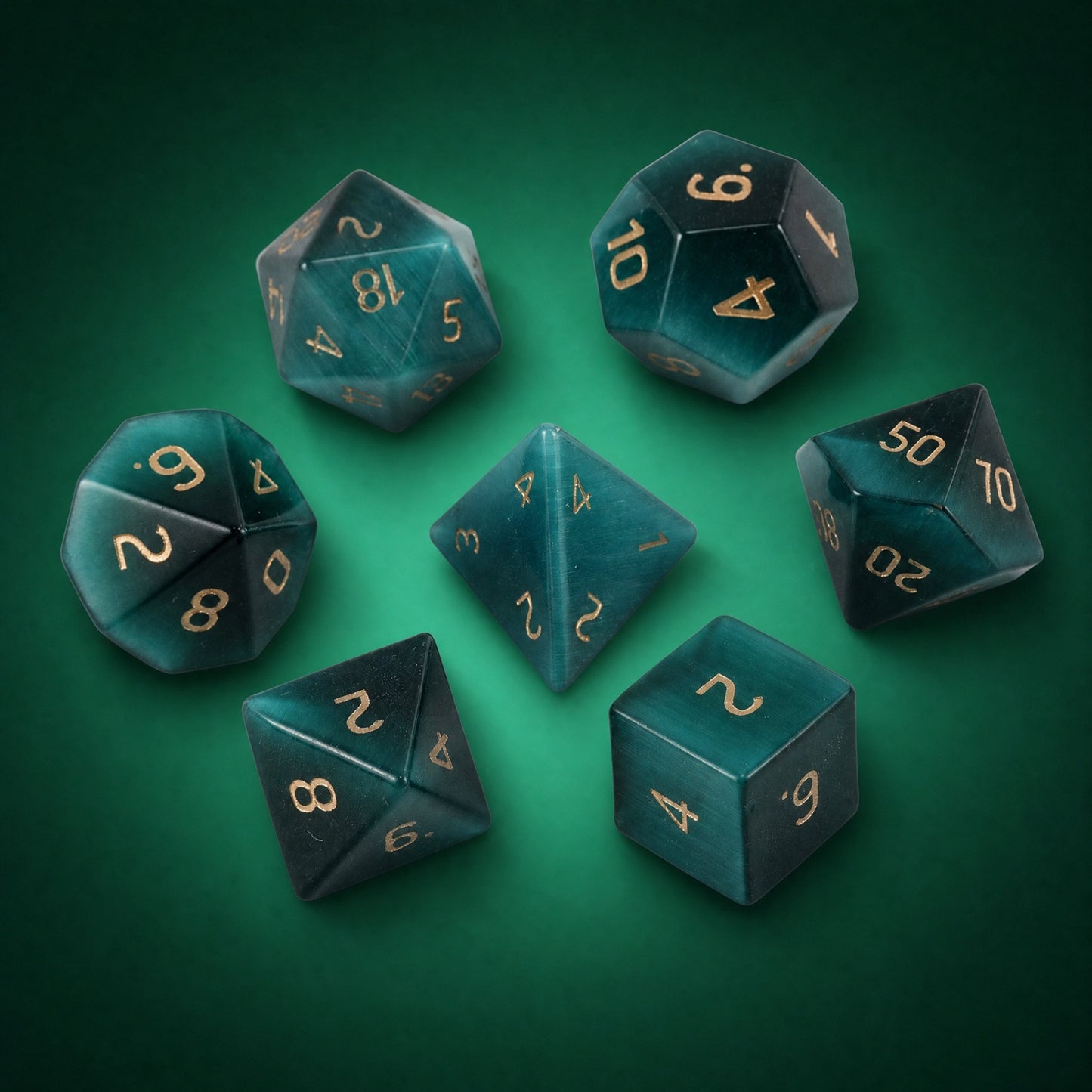 Green Phantom Dice Set
