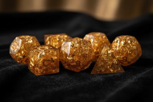 Resin Gold Dice