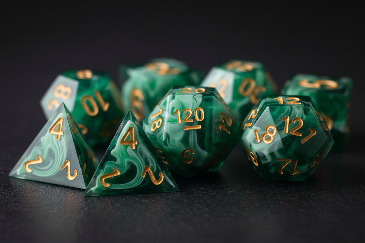 Resin Green Dice