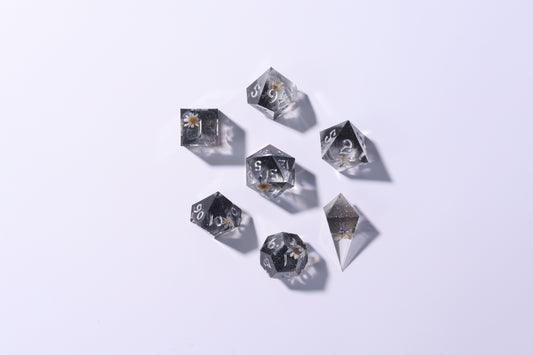 Evoke Floral Dice Set — Moonflower