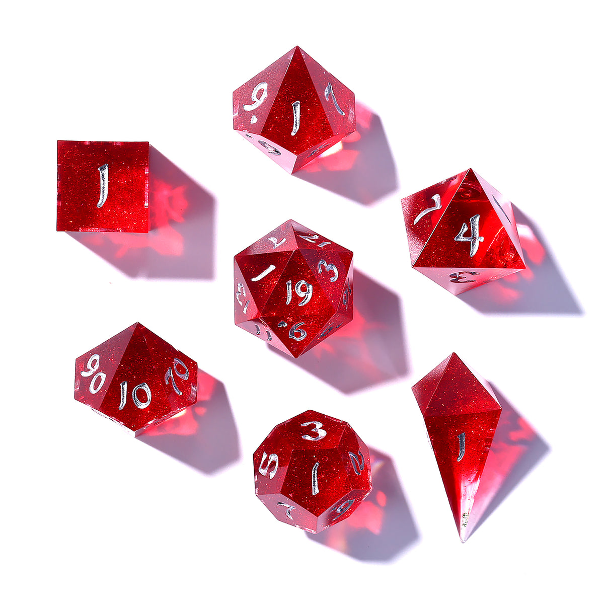 Evoke Sandflow Dice Set — Crimson Current